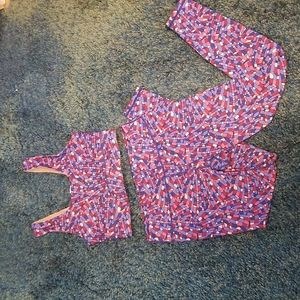 Fabletics size M sports bra and leggings set